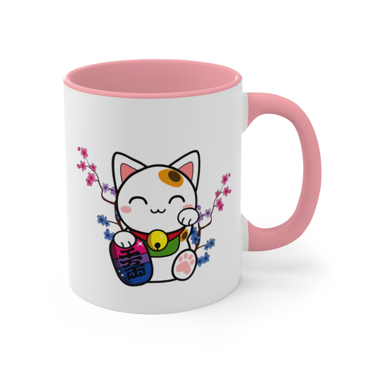 Maneki Neko Bisexual Accent Mug