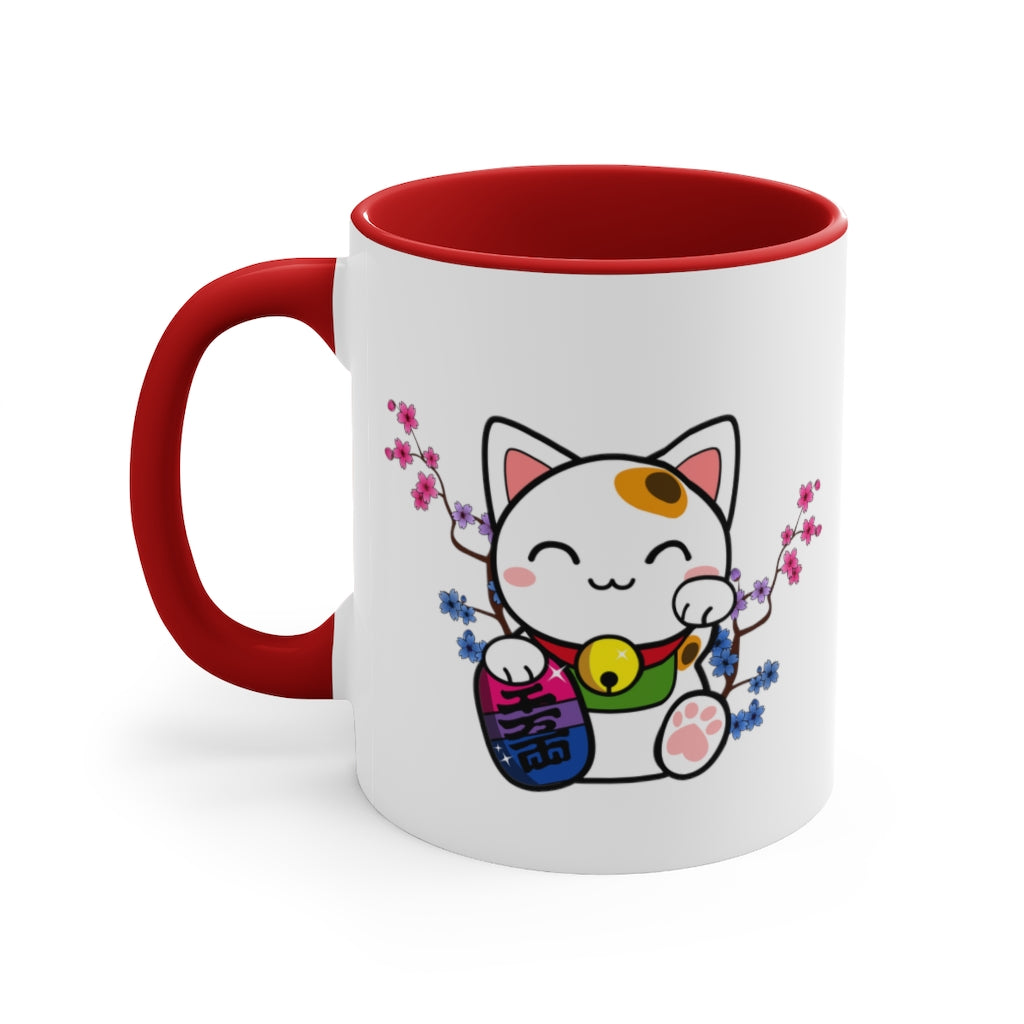 Maneki Neko Bisexual Accent Mug