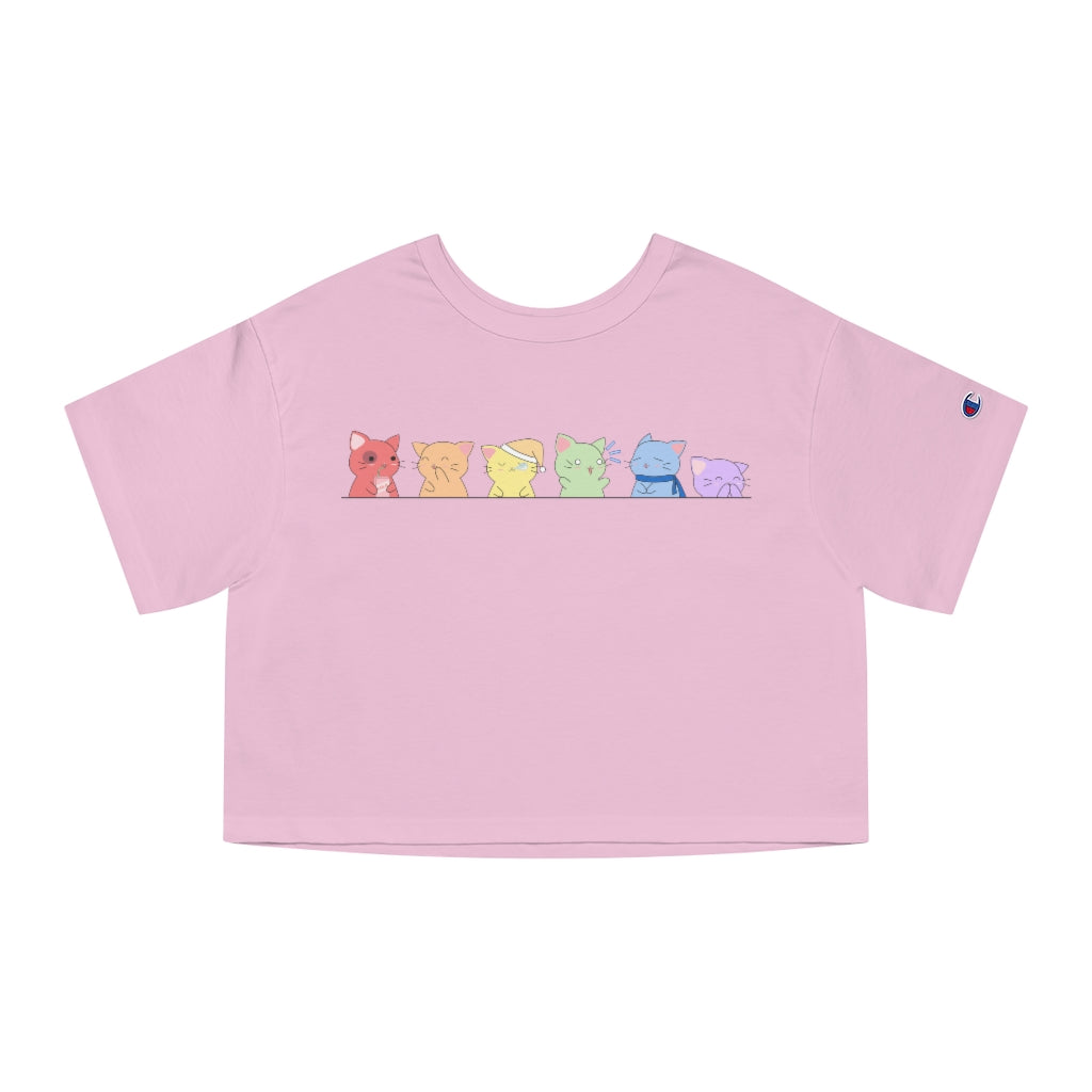 Champion - Kawaii Cats LGBTQ+ Cropped T-Shirt