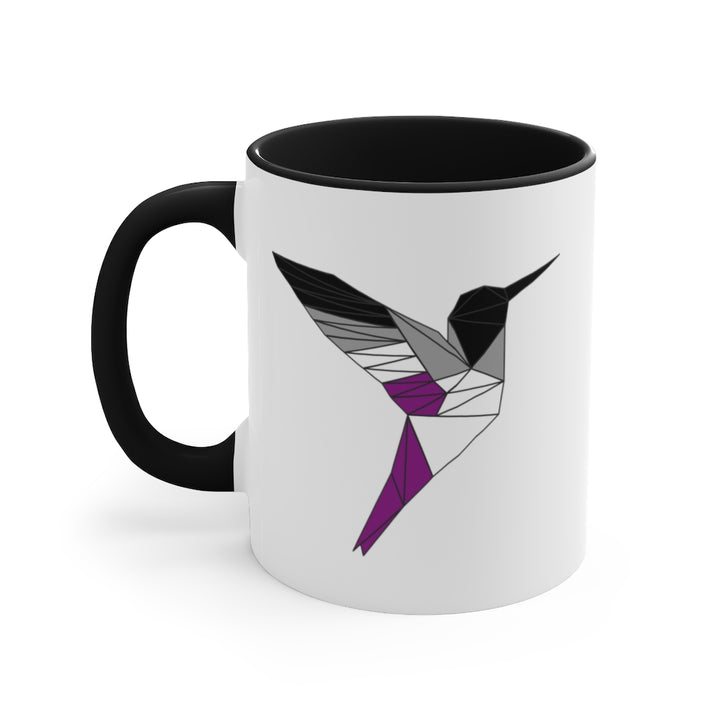 Polygon Hummingbird Asexual Accent Mug