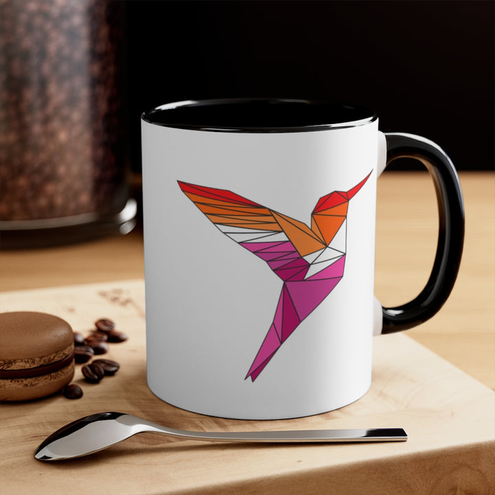Polygon Hummingbird Lesbian Accent Mug