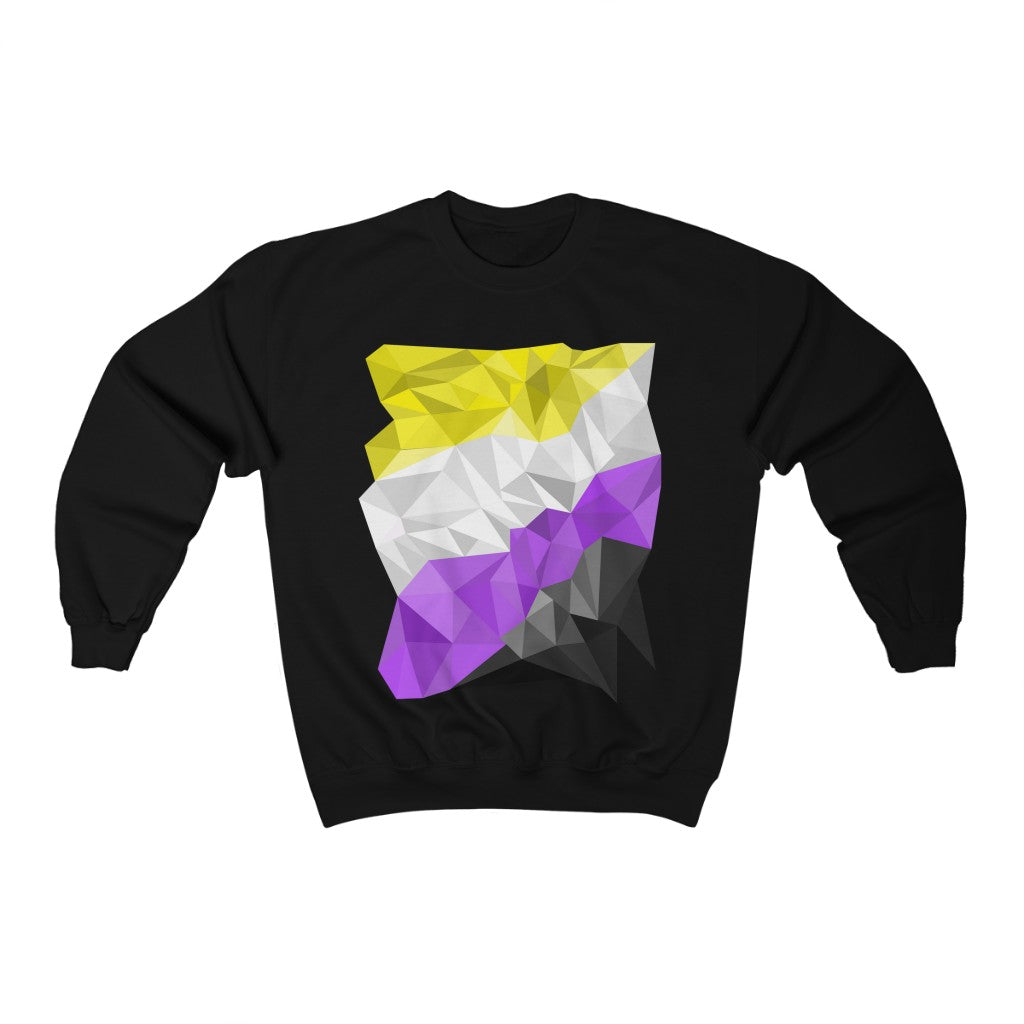 Nonbinary Sweatshirt - Abstract Enby Flag