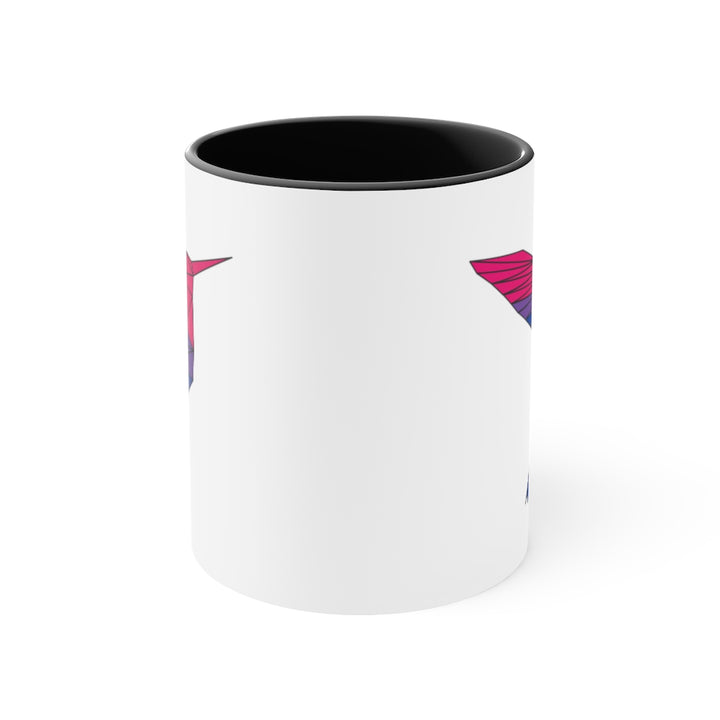 Polygon Hummingbird Bisexual Accent Mug