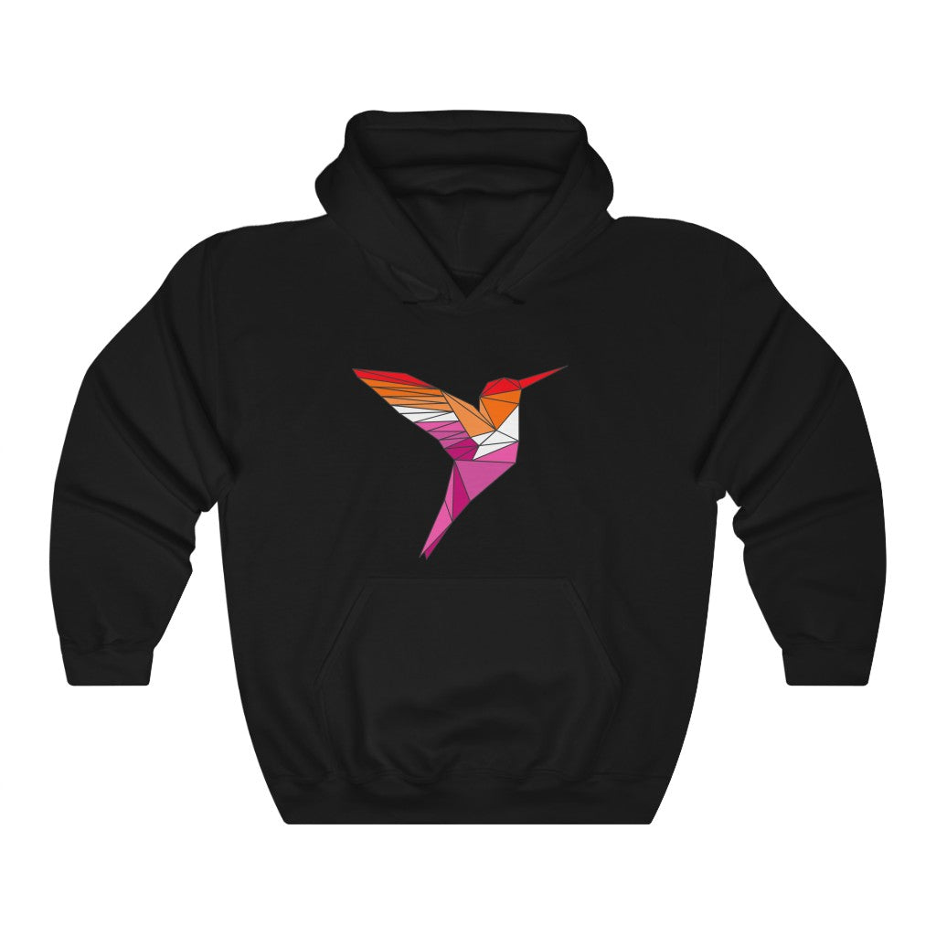 Polygon Hummingbird Lesbian Gender Neutral Hoodie