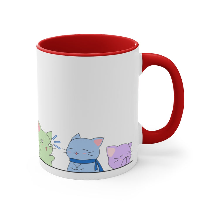 Kawaii Cats LGBTQ+ Accent Mug