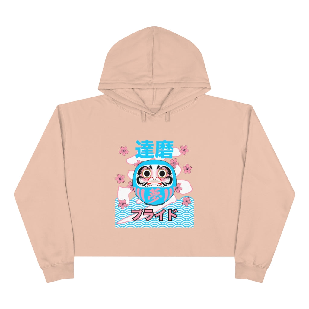 Trans Daruma - Dream - Crop Hoodie