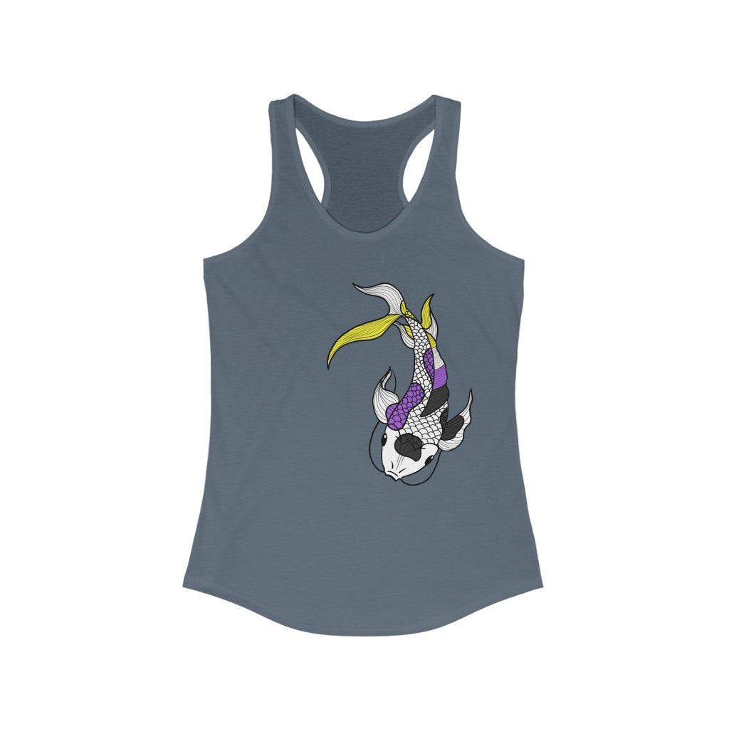 Nonbinary Tank Top Racerback - Koi Fish