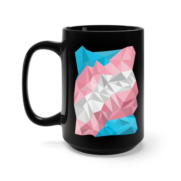 Trans Mug 15oz - Abstract Trans Flag