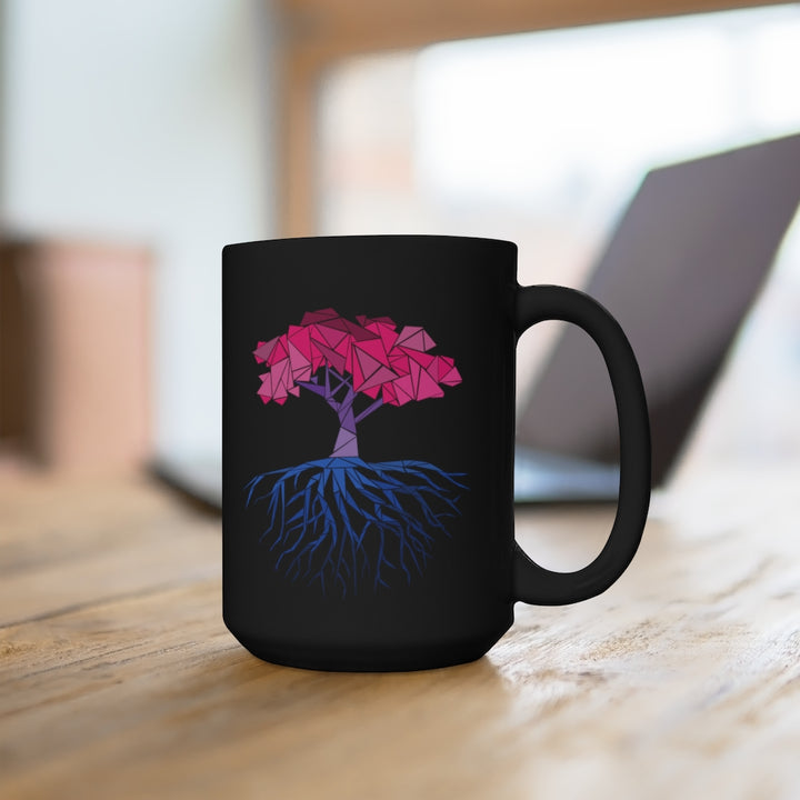 Abstract Tree Bisexual Black Mug 15oz