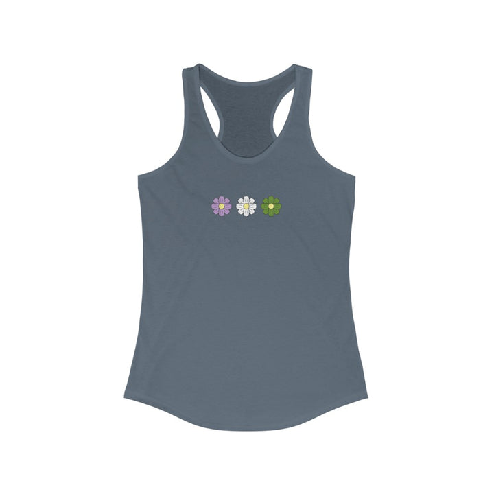 Genderqueer Tank Top Racerback - Cosmos Flowers