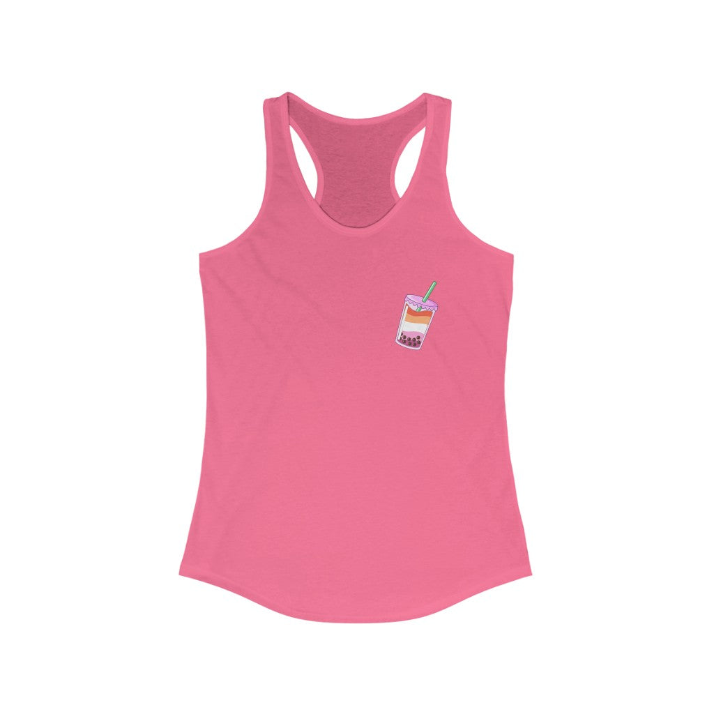 Lesbian Tank Top Racerback - Boba Tea