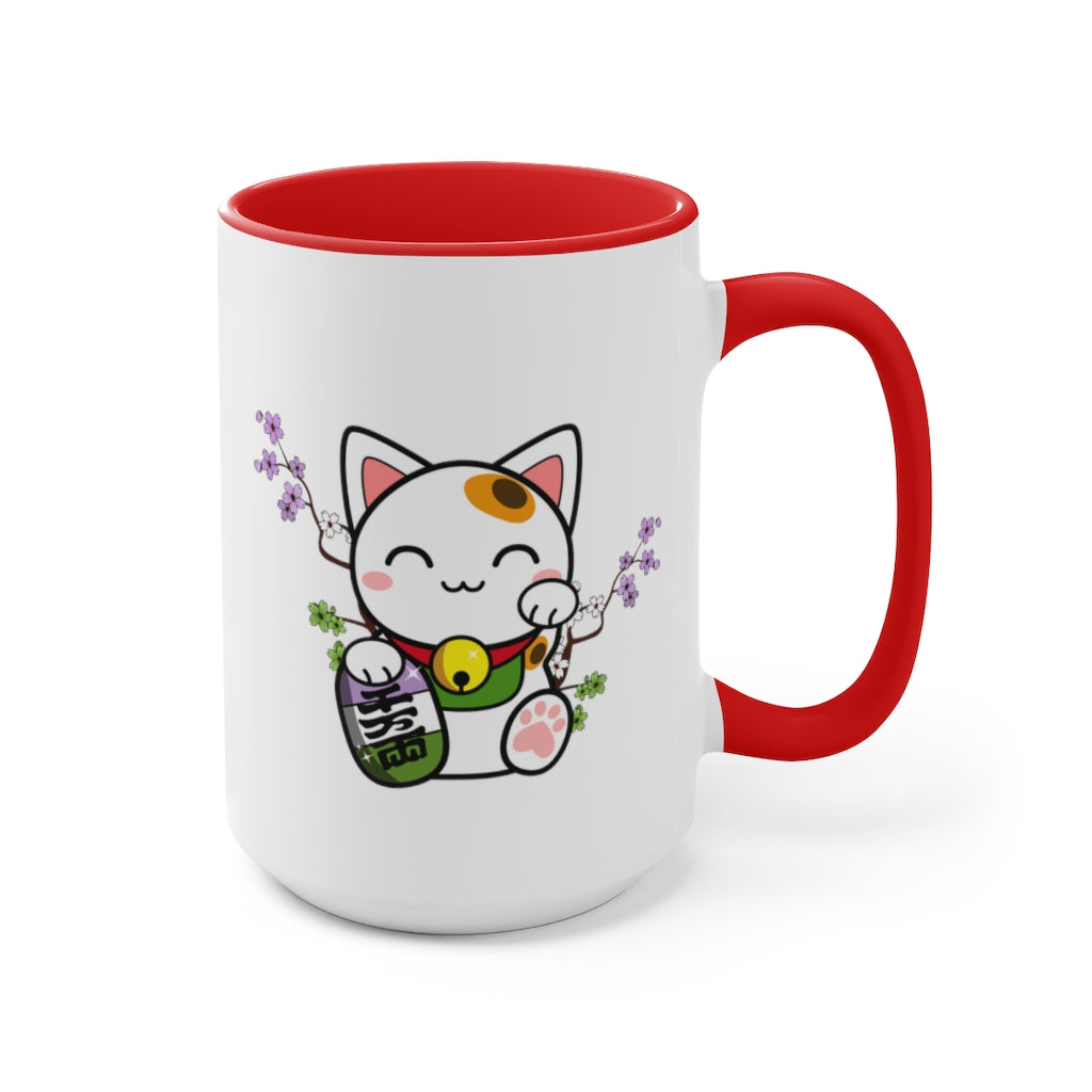 Maneki Neko Genderqueer Accent Mug