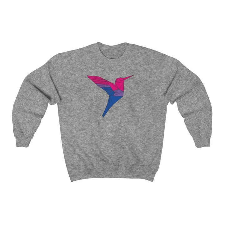 Polygon Hummingbird Bisexual Gender Neutral Sweatshirt