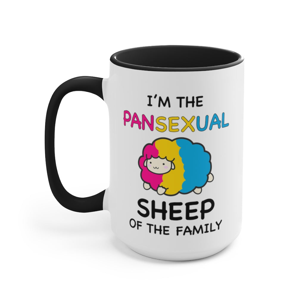 I'm The Pansexual Sheep Of The Family Accent Mug