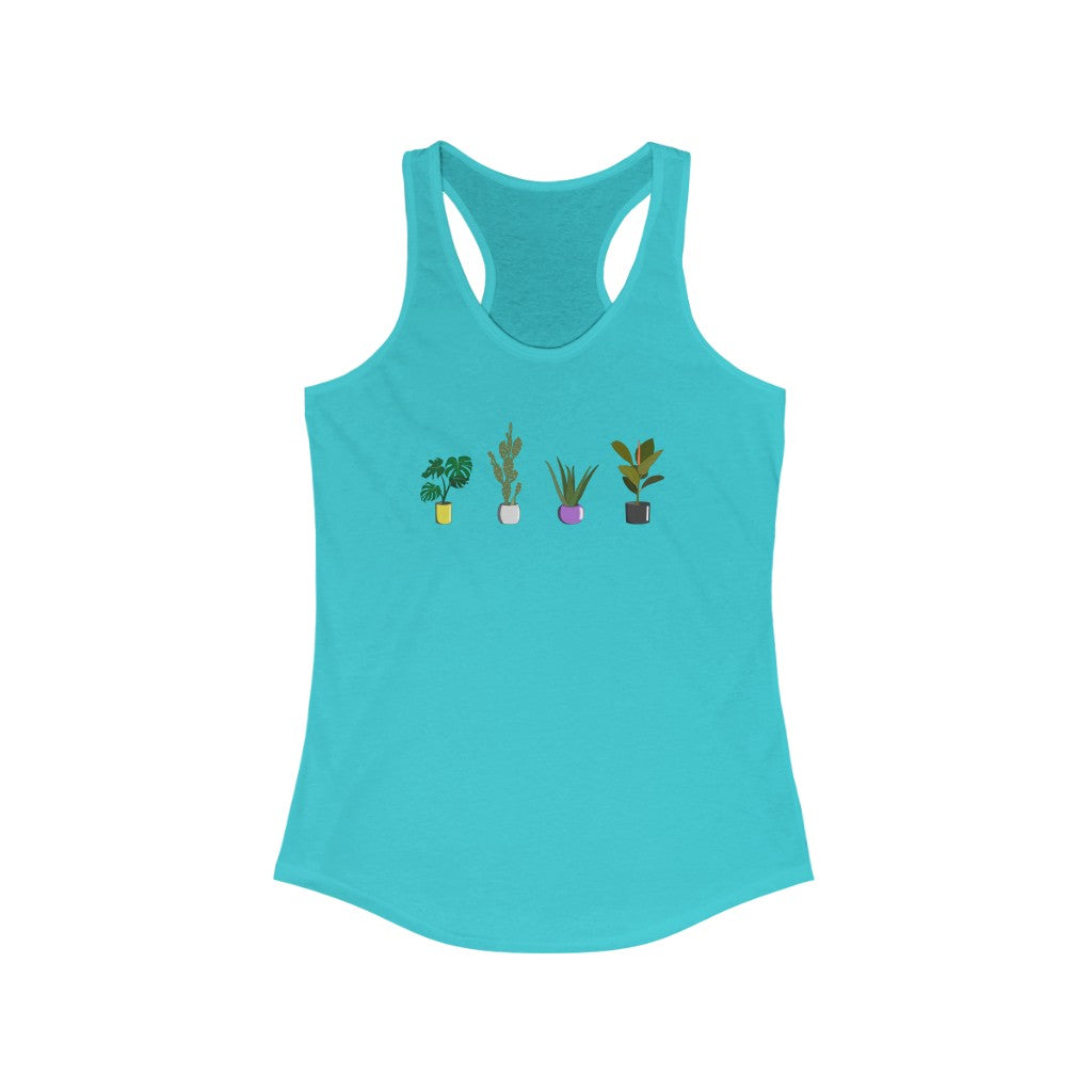 Nonbinary Tank Top Racerback - Plants