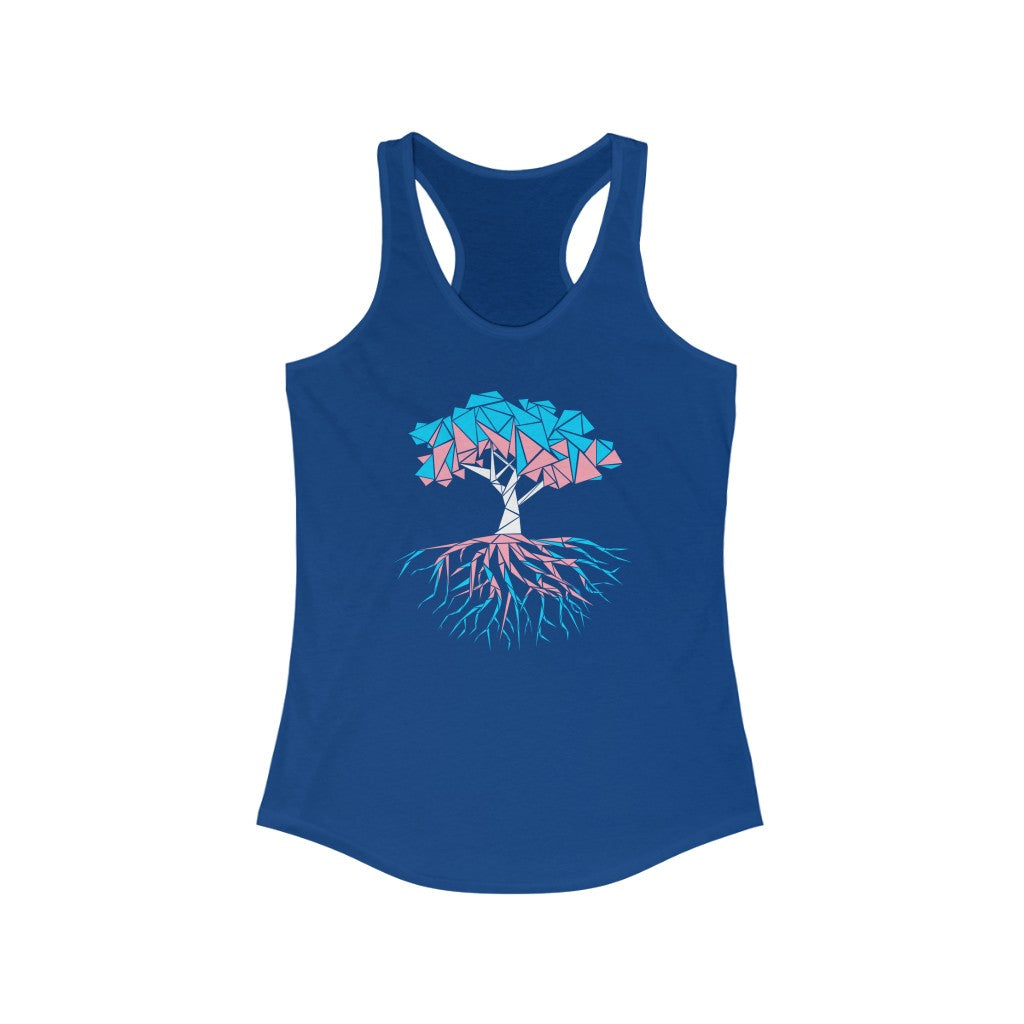 Trans Tank Top Racerback - Abstract Tree