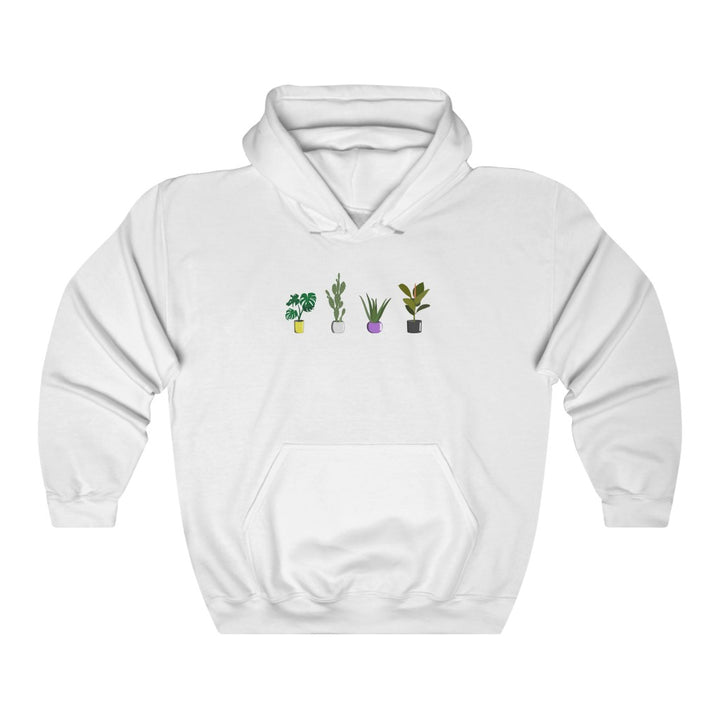 Succulent Plants Nonbinary Gender Neutral Hoodie