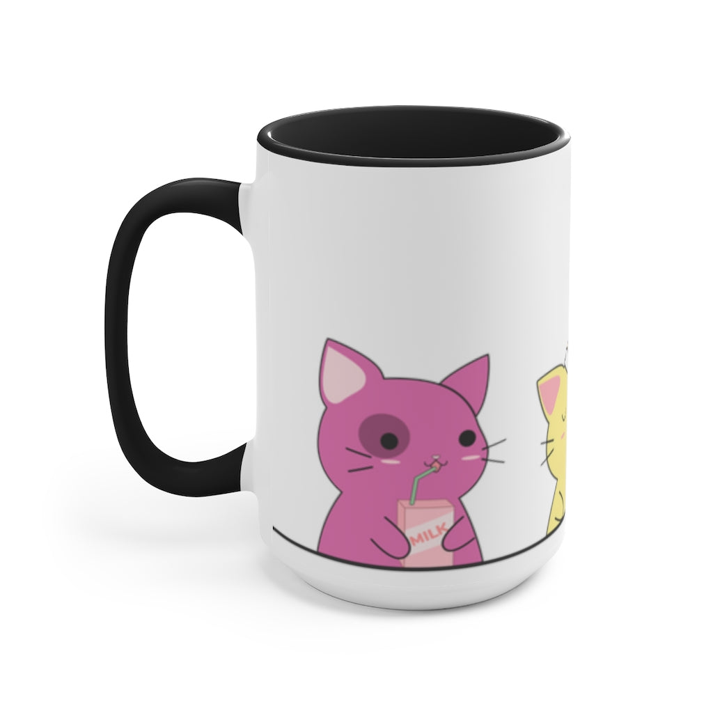 Kawaii Cats Pansexual Accent Mug