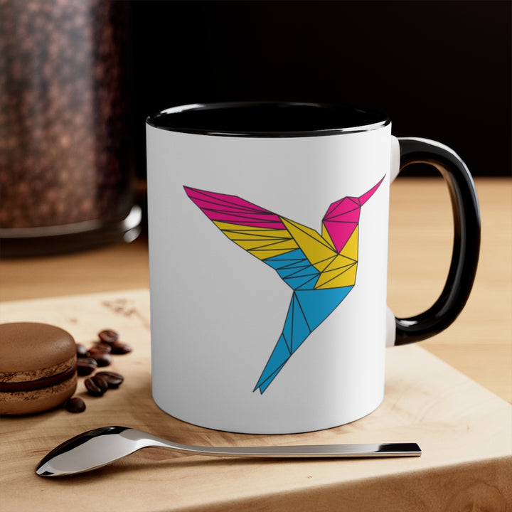 Polygon Hummingbird LGBTQ+ Accent Mug