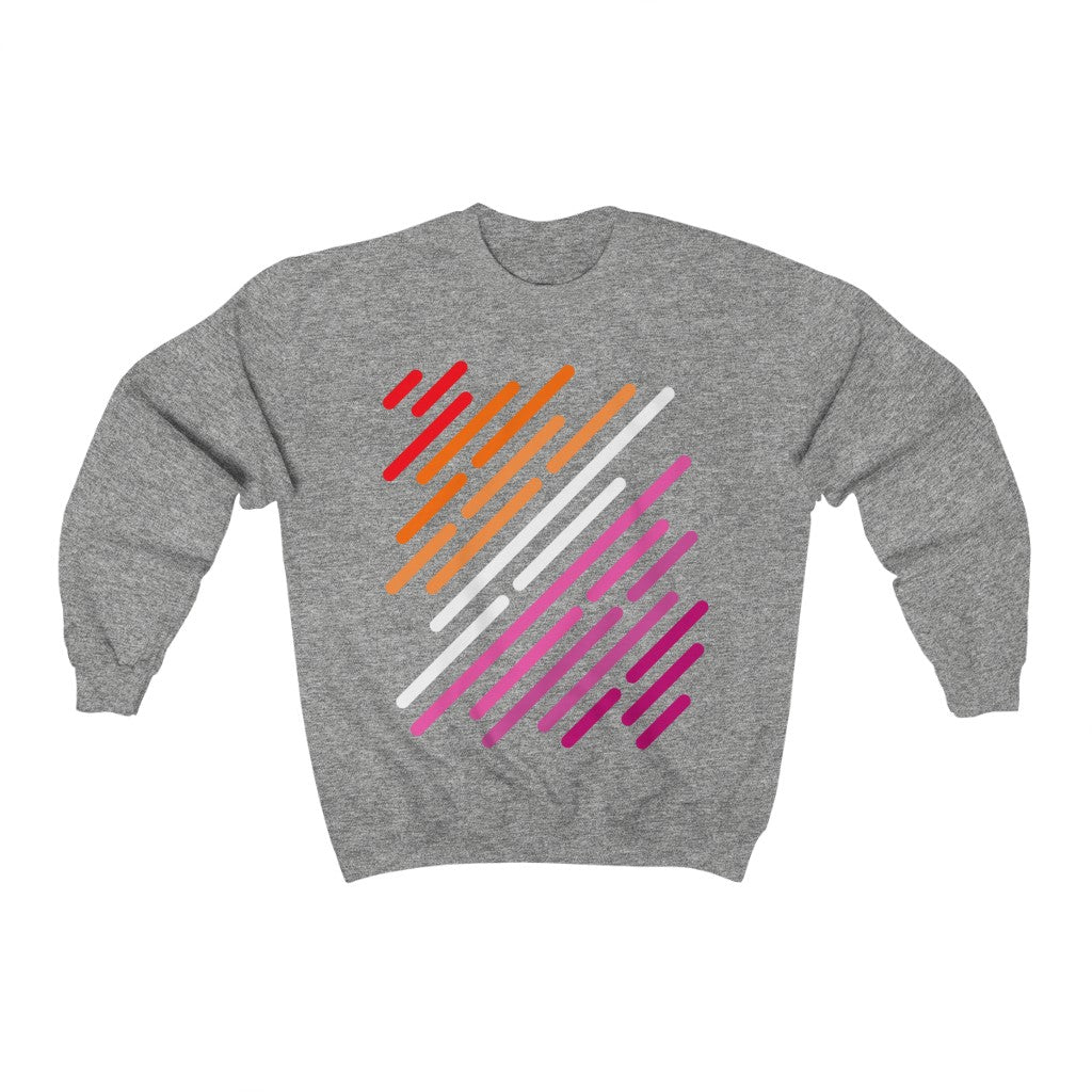 Lesbian Flag Stripe Gender Neutral Sweatshirt