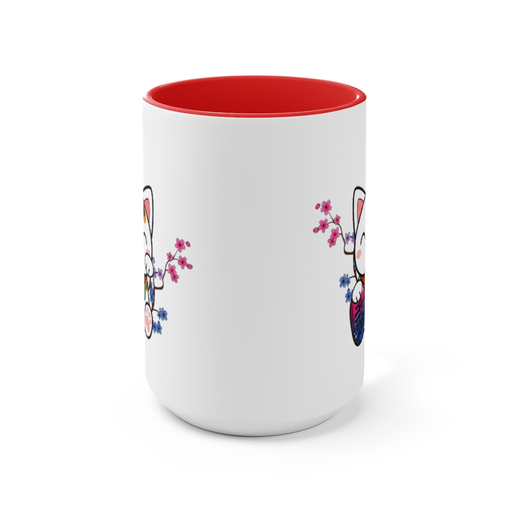 Maneki Neko Bisexual Accent Mug