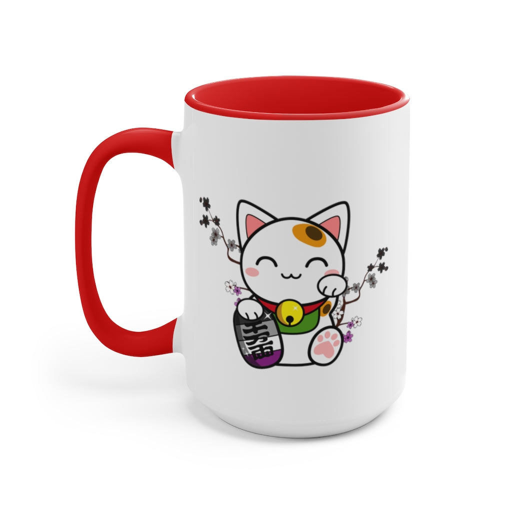 Maneki Neko Asexual Accent Mug