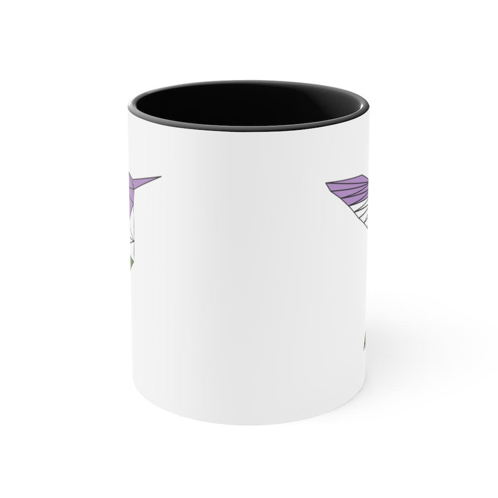 Polygon Hummingbird Genderqueer Accent Mug