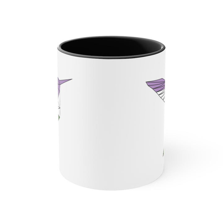 Polygon Hummingbird Genderqueer Accent Mug