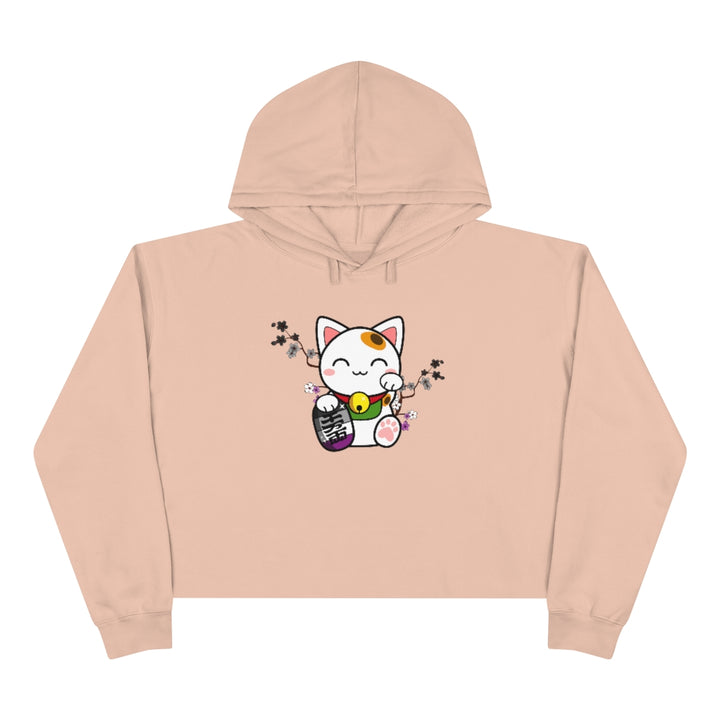 Maneki Neko Asexual Crop Hoodie