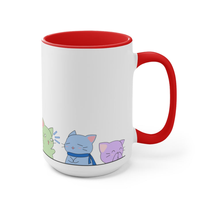 Kawaii Cats LGBTQ+ Accent Mug