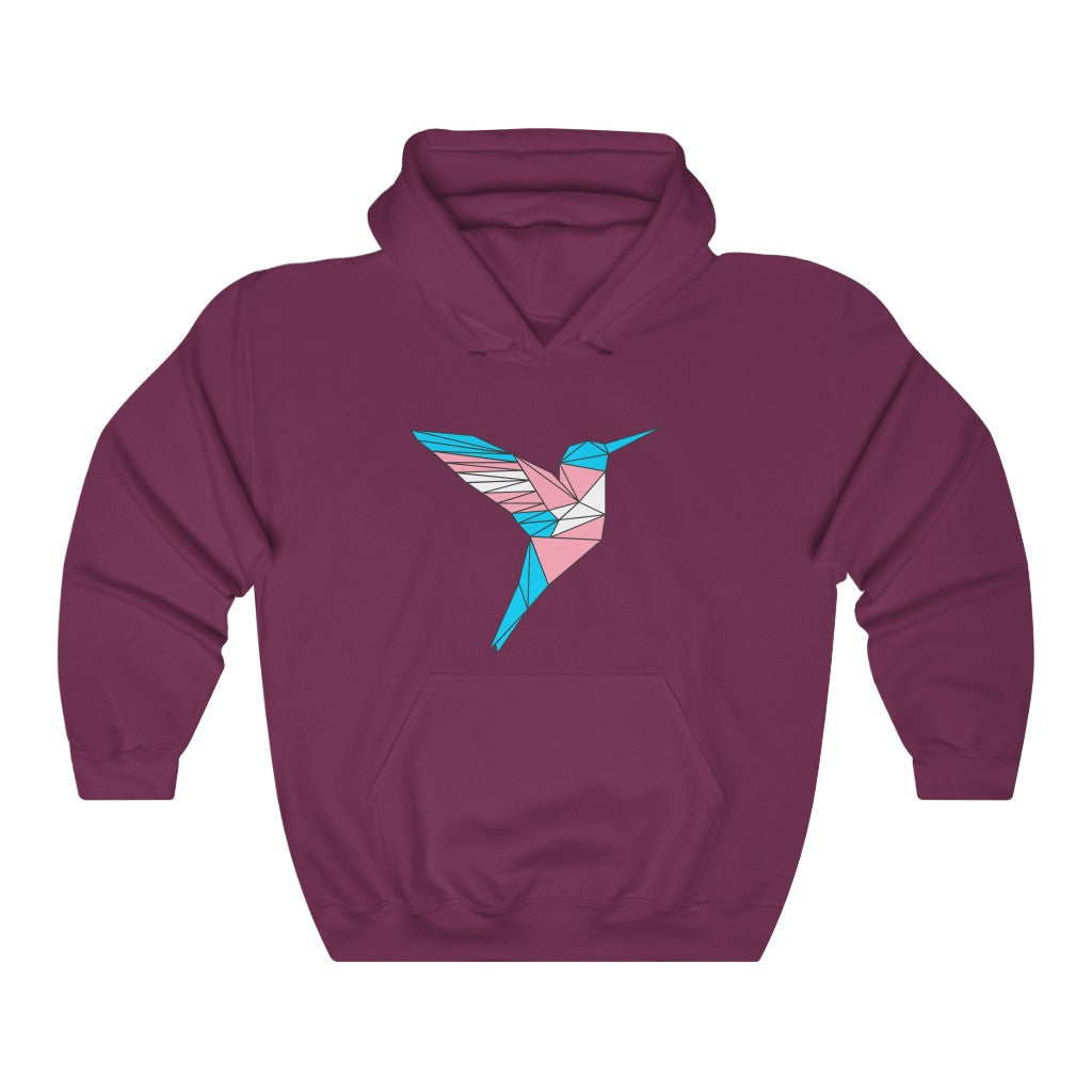 Polygon Hummingbird Trans Gender Neutral Hoodie