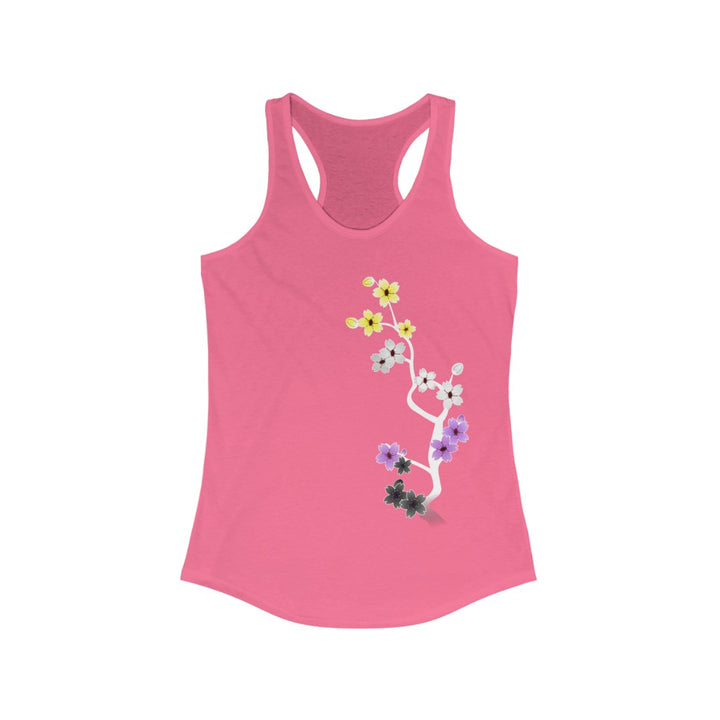 Nonbinary Tank Top Racerback - Dark Sakura