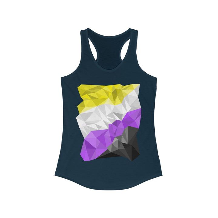 Nonbinary Tank Top Racerback - Abstract Enby Flag