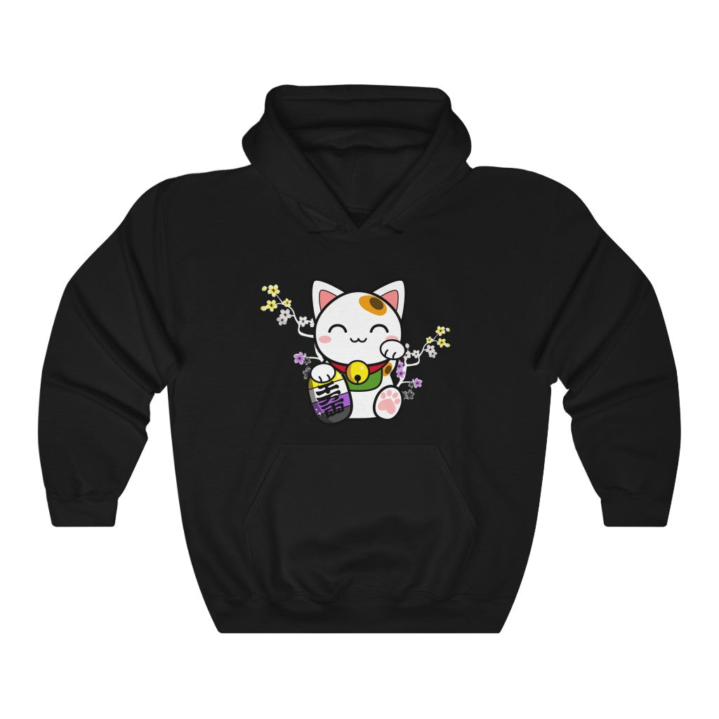 Maneki Neko Nonbinary Gender Neutral Hoodie