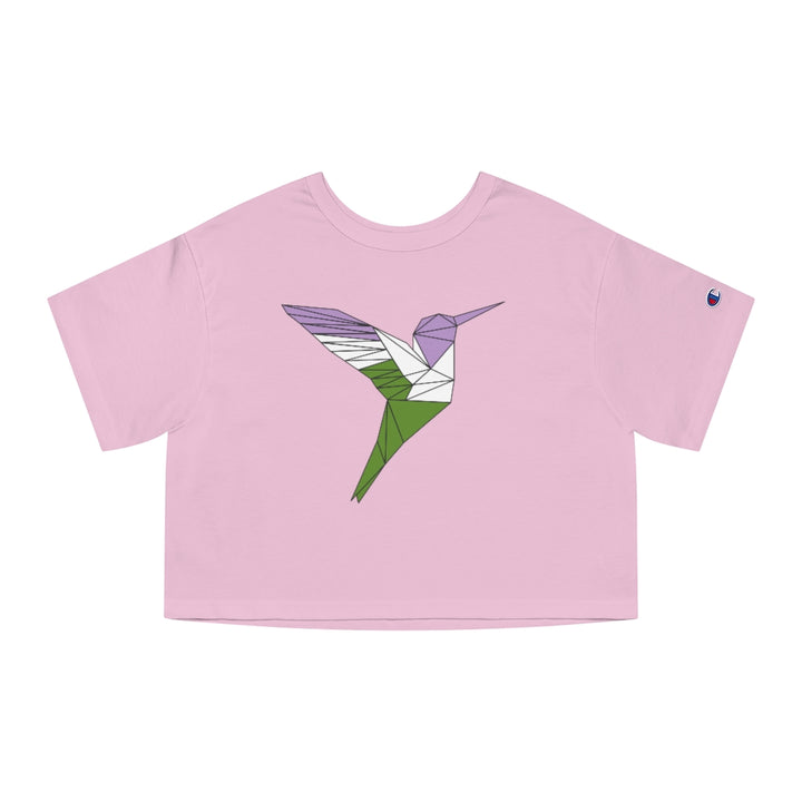 Champion - Polygon Hummingbird Genderqueer Cropped T-Shirt