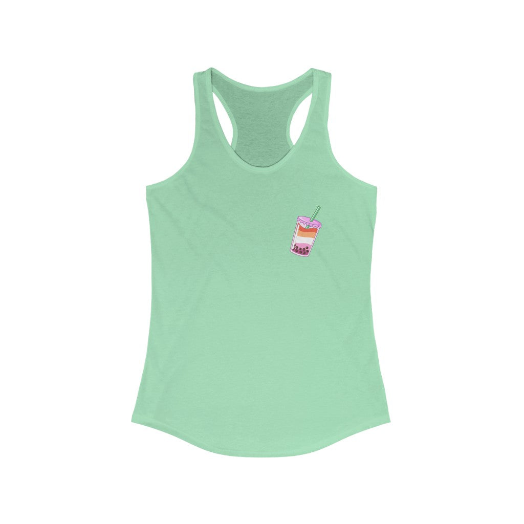 Lesbian Tank Top Racerback - Boba Tea