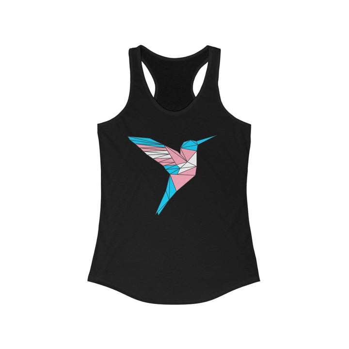 Trans Tank Top Racerback - Polygon Hummingbird