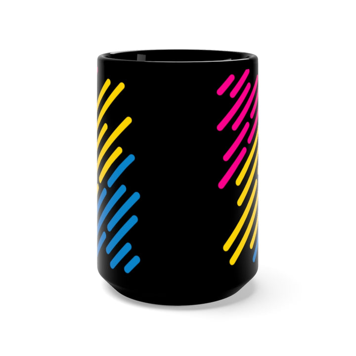 Pansexual Flag Stripe Black Mug 15oz