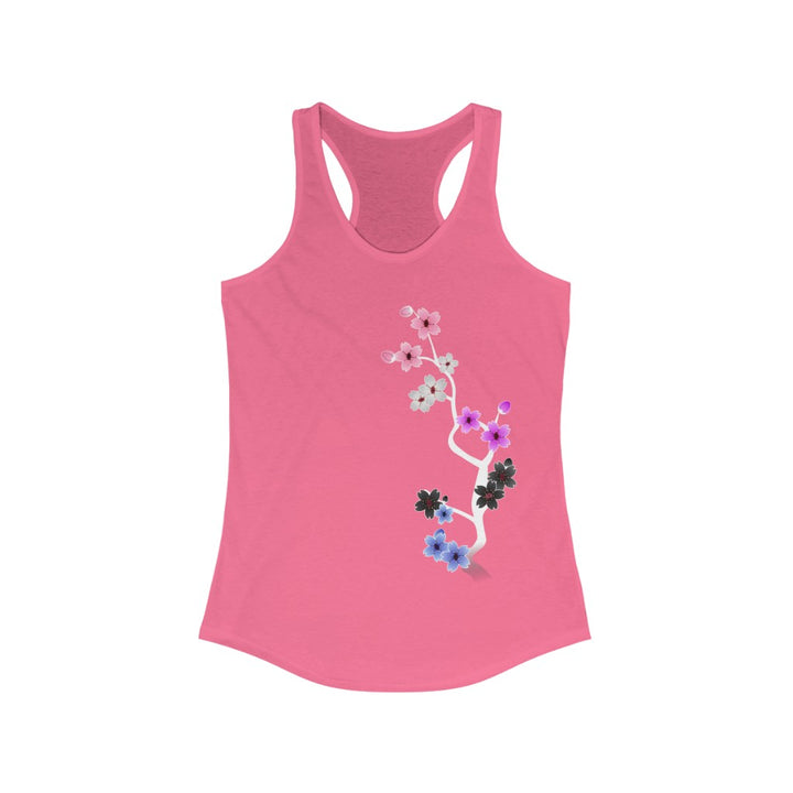 Genderfluid Tank Top Racerback - Dark Sakura