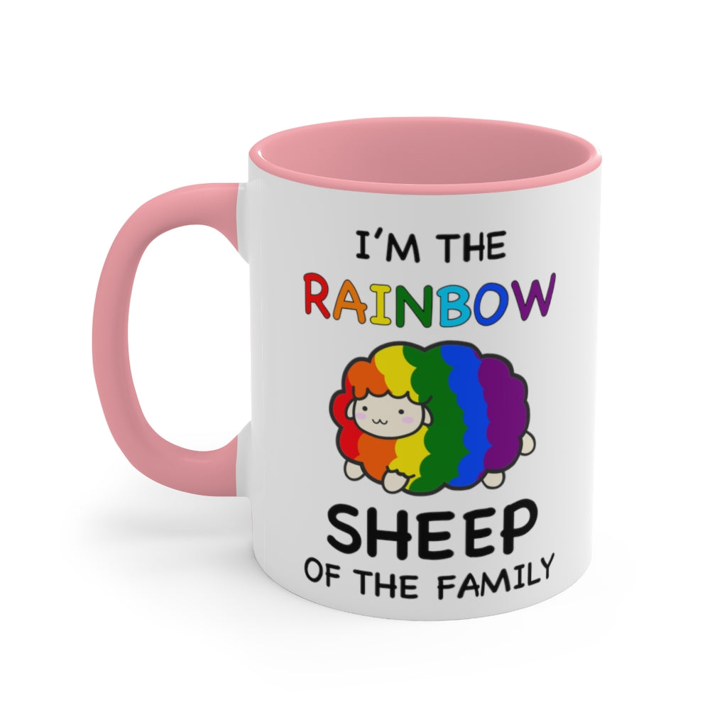 I'm The Rainbow Sheep Of The Family Accent Mug