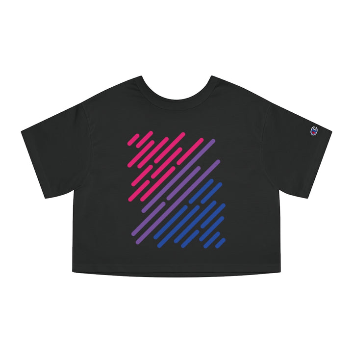 Champion - Bisexual Flag Stripe Cropped T-Shirt