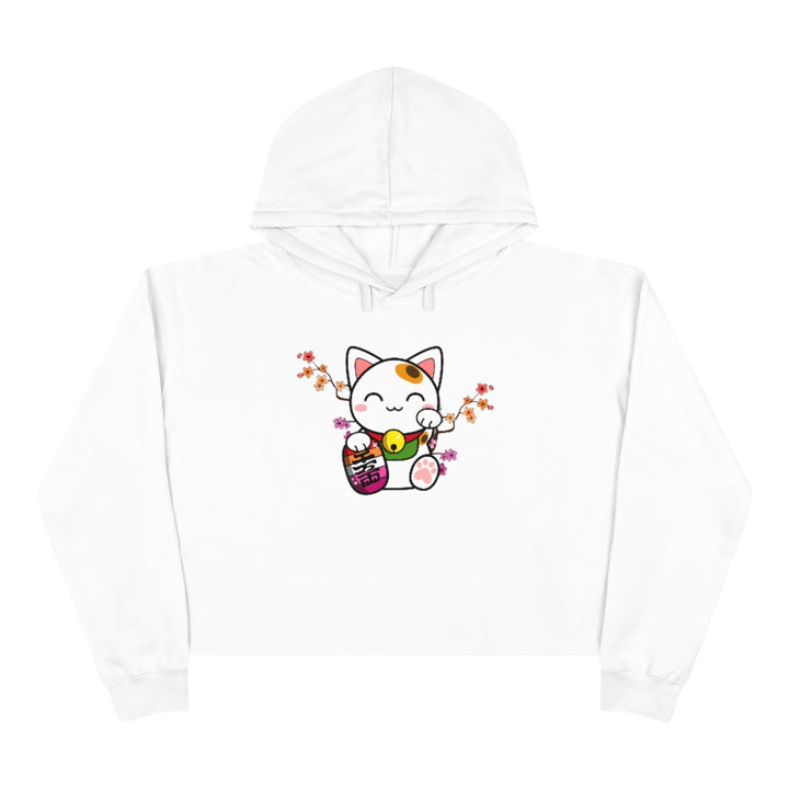 Maneki Neko Lesbian Crop Hoodie