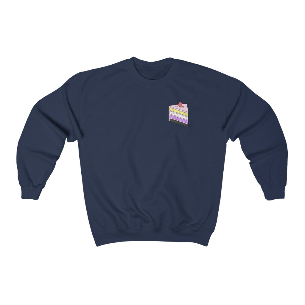 Cake Nonbinary Gender Neutral Sweatshirt