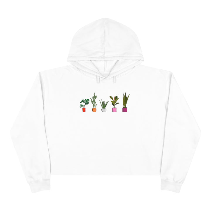 Succulent Plants Lesbian Crop Hoodie