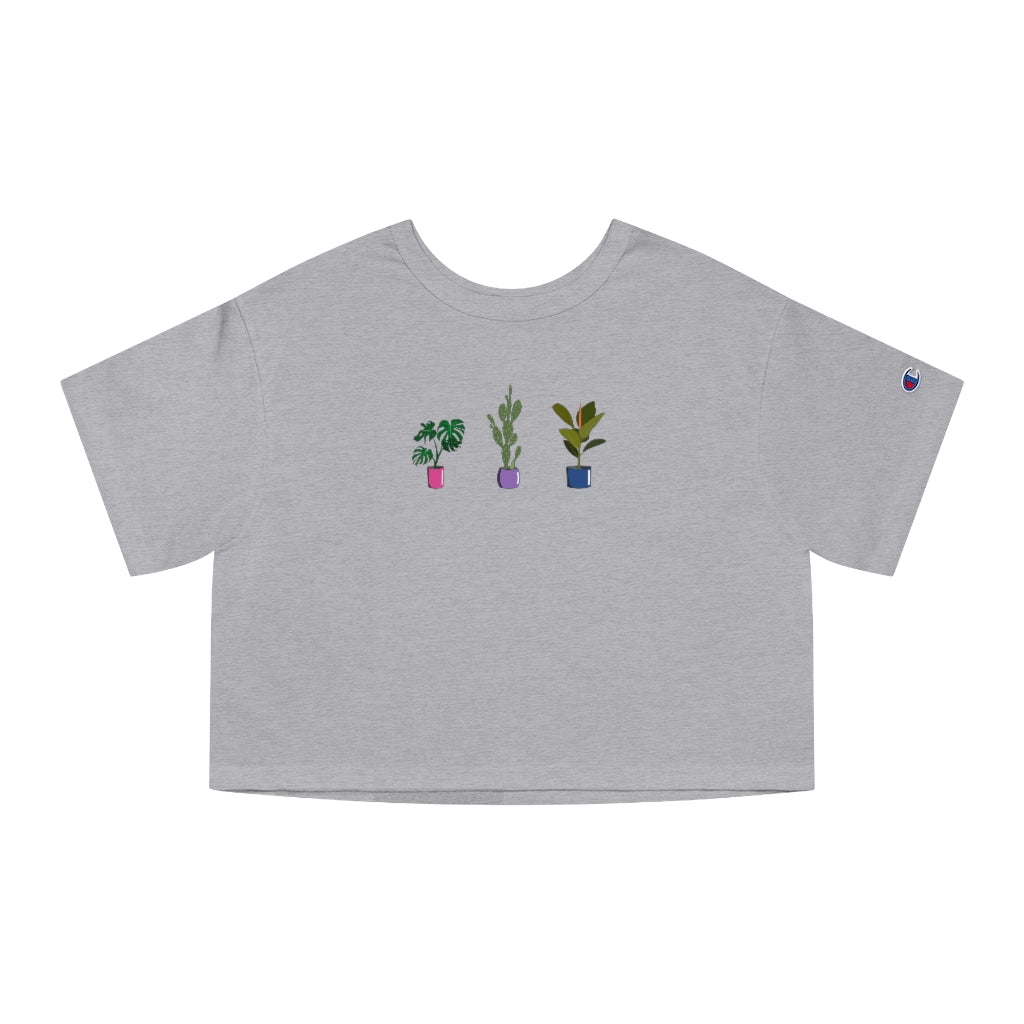 Champion - Succulent Plants Bisexual Cropped T-Shirt