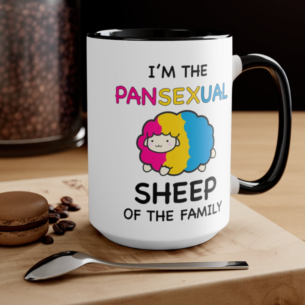 I'm The Pansexual Sheep Of The Family Accent Mug