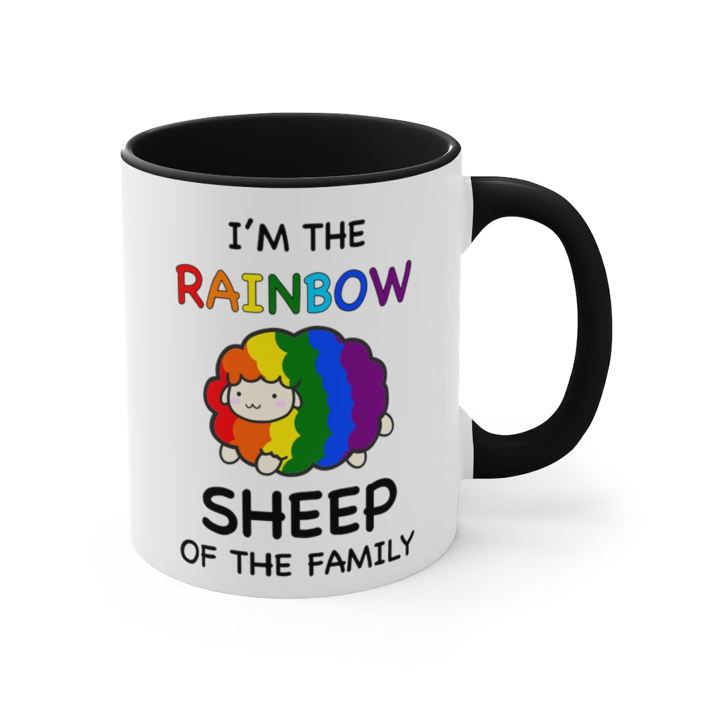 I'm The Rainbow Sheep Of The Family Accent Mug