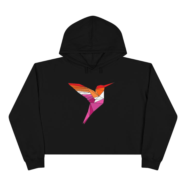 Polygon Hummingbird Lesbian Crop Hoodie