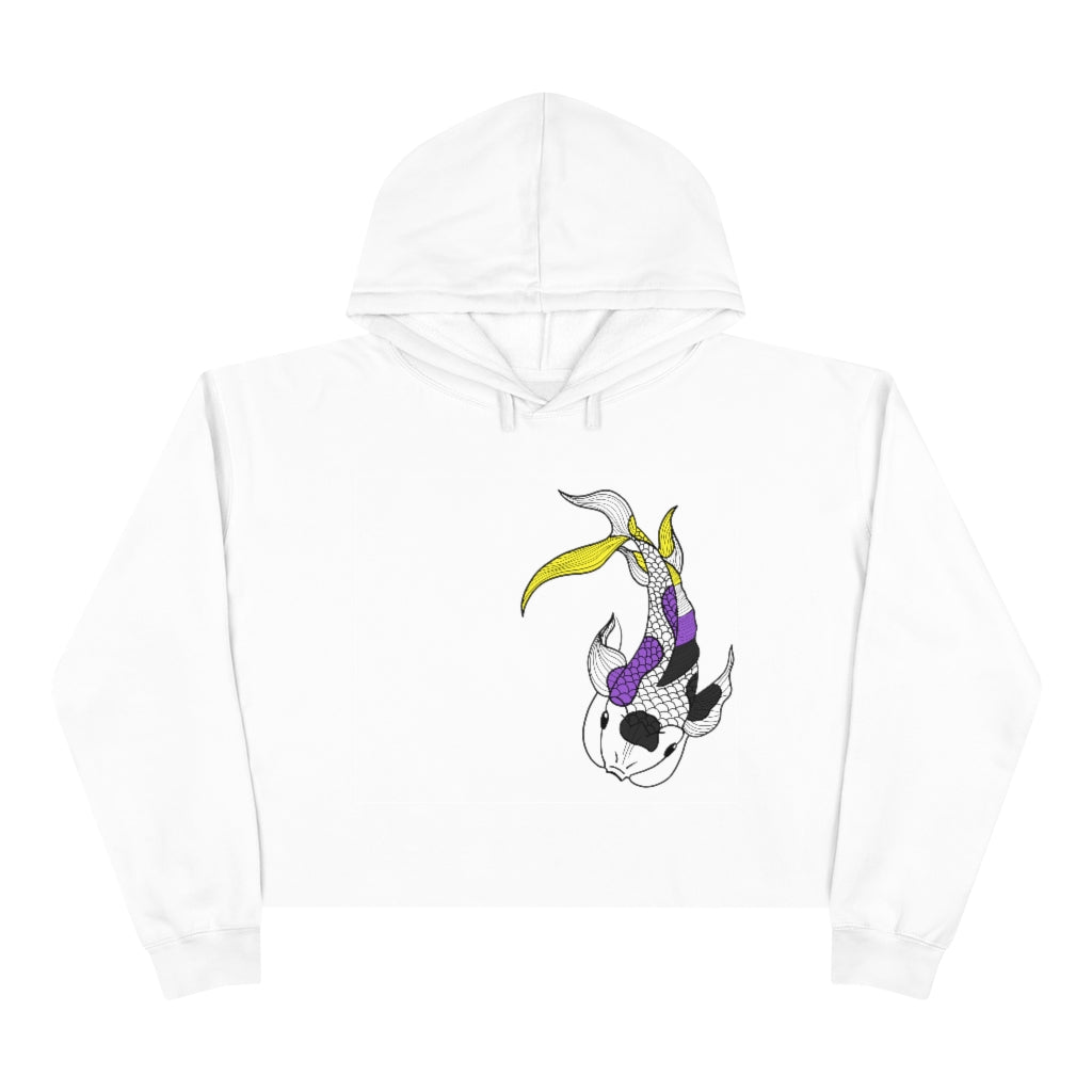 Nonbinary Koi Crop Hoodie