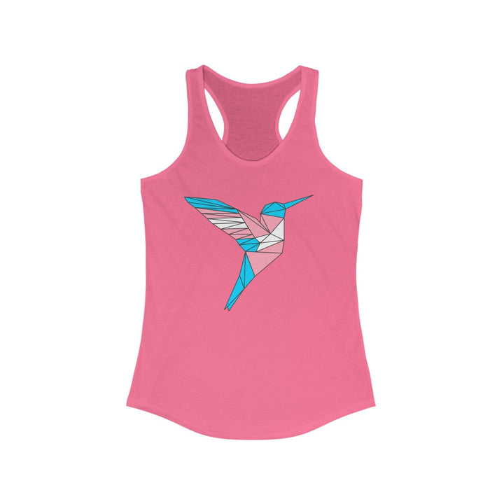 Trans Tank Top Racerback - Polygon Hummingbird